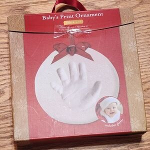 Kate & Milo's Baby's Print Ornament Kit - White